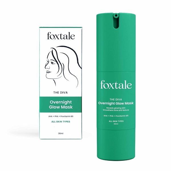 Foxtale - (Pack of 2) The Diva Over Night Glow Mask | with AHA, PHA & Provitamin B5