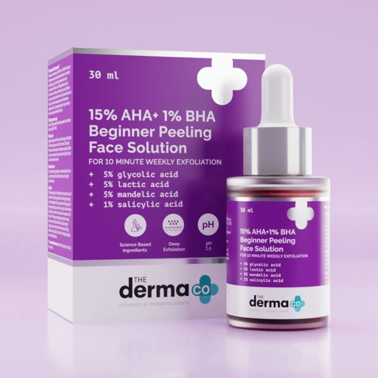 The Derma Co 15% AHA + 1% BHA Beginner Face Peeling Solution 30ml