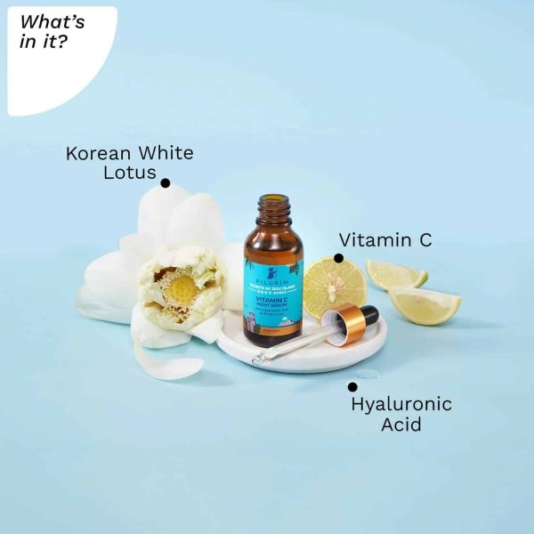 Vitamin C Night Serum Oil based with Hyaluronic Acid White Lotus K beauty 6