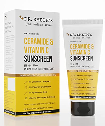 Dr. Sheth's Ceramide & Vitamin C Sunscreen SPF 50+ PA+++ 50g