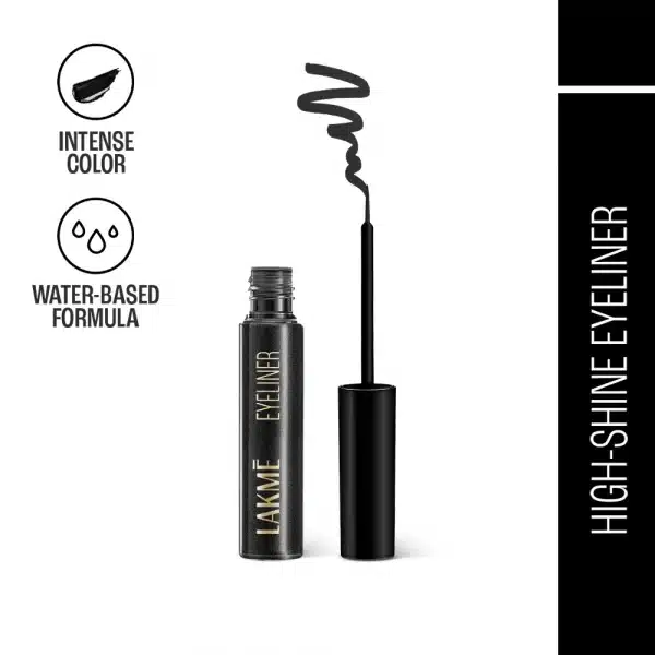 Lakme Unreal Precision Liquid Eye Liner Lightweight & Smudgeproof Eye Liner, Black