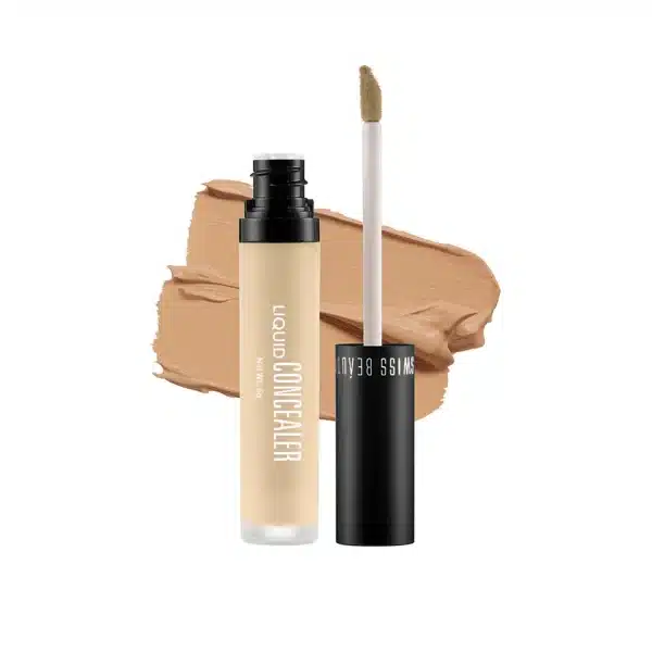 Swiss Beauty Liquid Light Weight Concealer With Full Coverage |Easily Blendable Concealer For Face Makeup With Matte Finish | Shade- Medium-Beige, 6G |