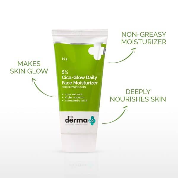 The Derma Co 5% Cica-Glow Daily Face Moisturizer - 50g