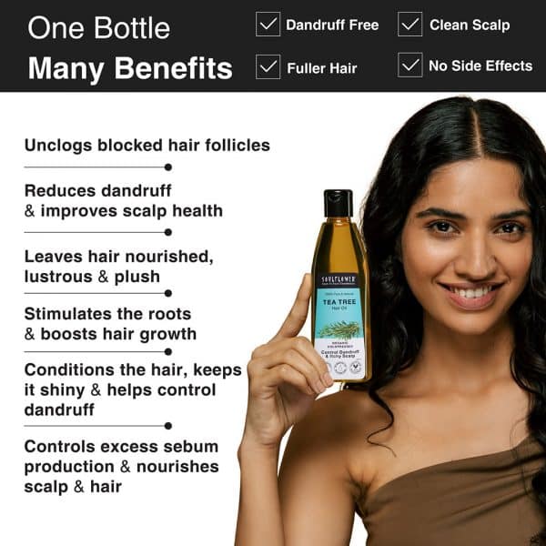 Soulflower Tea Tree Anti Dandruff Scalp Oil