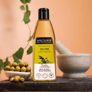 Soulflower Coldpressed Olive Oil For Hair & Skin - 225 ml