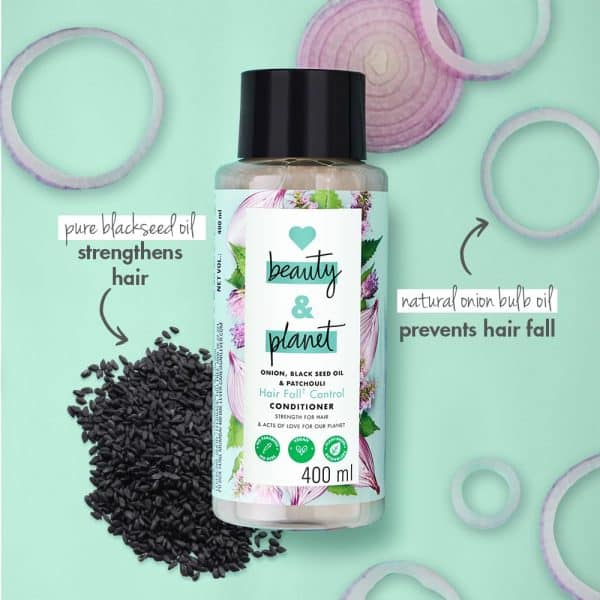 Love Beauty & Planet Onion Oil, Blackseed Oil & Patchouli Hairfall Control Conditioner- 200ml