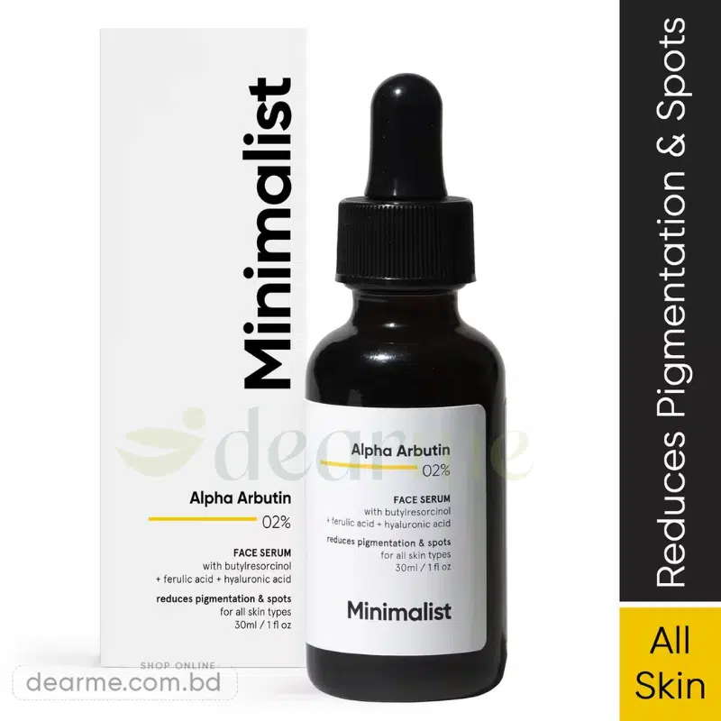 Minimalist 2% Alpha Arbutin Face Serum With Hyaluronic Acid