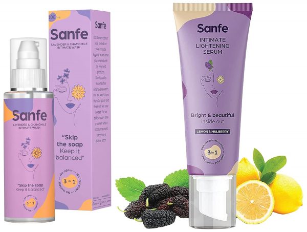 Sanfe Intimate Lightening Serum - 50g & Sanfe Natural Intimate Wash- 100ML