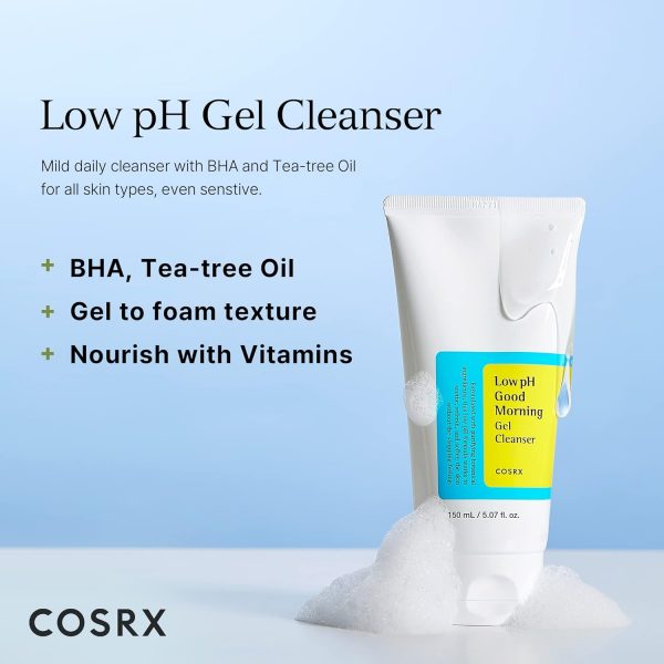 COSRX Low pH Good Morning Gel Cleanser Daily Mild Face Cleanser for Sensitive Skin PH Balancing Anti Breakouts No Parabens3