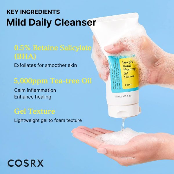 COSRX Low pH Good Morning Gel Cleanser Daily Mild Face Cleanser for Sensitive Skin PH Balancing Anti Breakouts No Parabens4