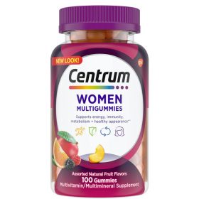 Centrum Women’s Multivitamin Supplement Gummies, Assorted Fruit -100 (gummy)