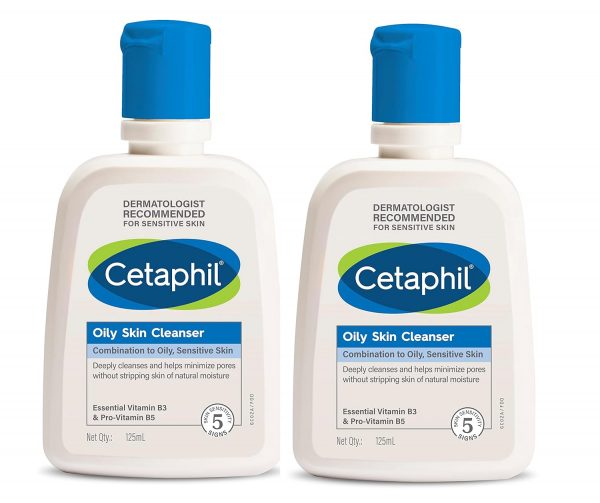 Cetaphil Oily Skin Cleanser, Daily Face Wash for Oily and Acne Prone Skin, Gentle Foaming, 125ml