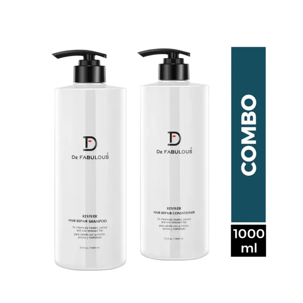 De Fabulous Reviver Hair Repair Shampoo Conditioner Combo set 1000ml Each