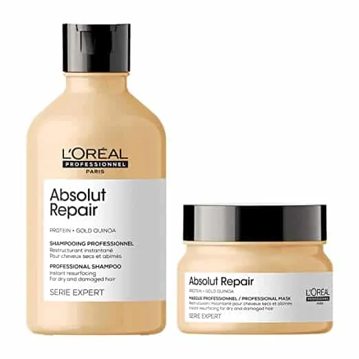 L'Oreal Professionnel Absolut Repair shampoo 300ml and Gold Quinoa mask 250ml