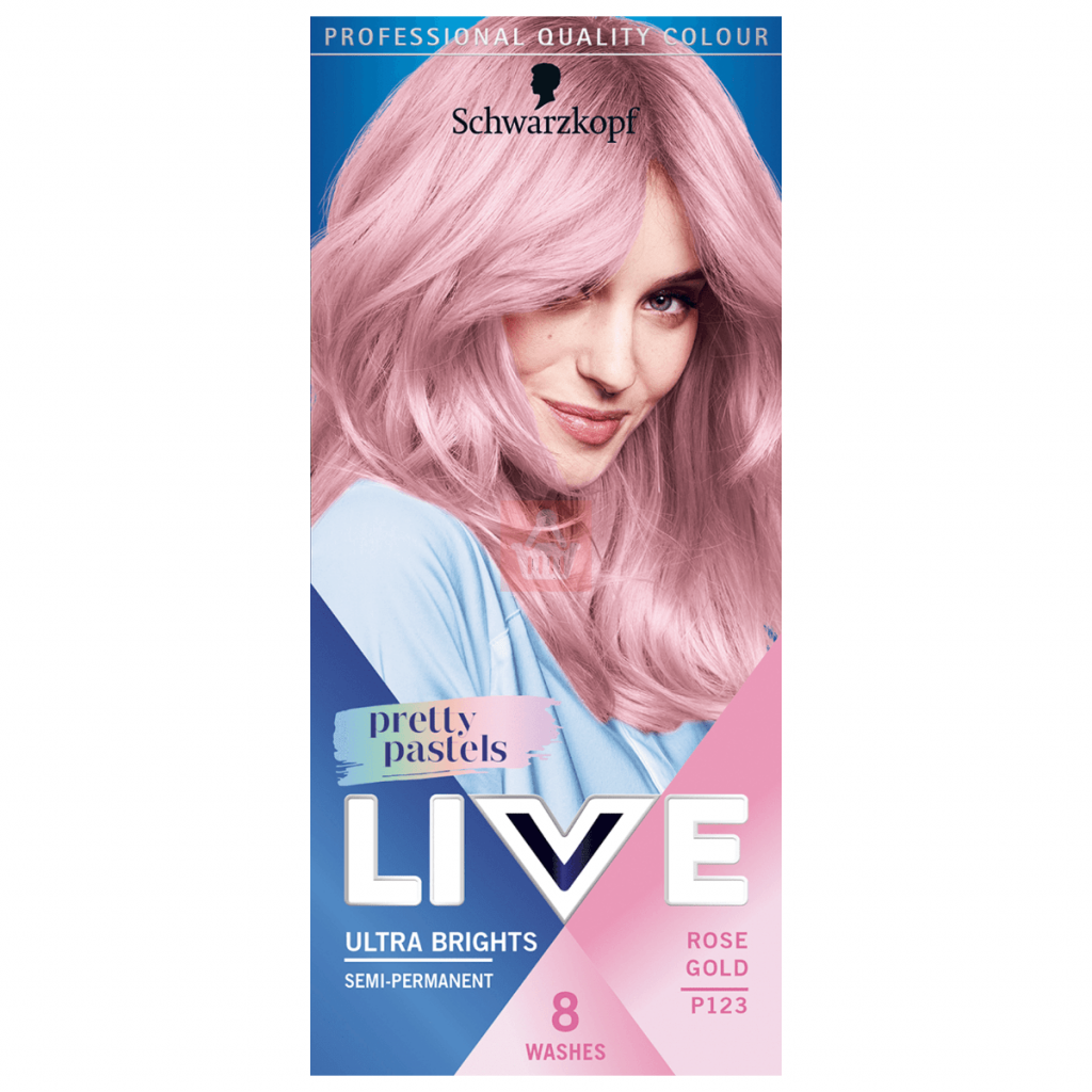 Schwarzkopf LIVE Ultra Brights Pretty Pastels P123 Rose Gold Colour