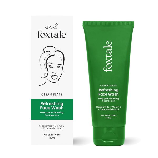 Foxtale Refreshing Face Wash for Deep Cleansing with Niacinamide Hydrates Brightens Non Drying Cleanser for Glowing Skin Men Women For All1