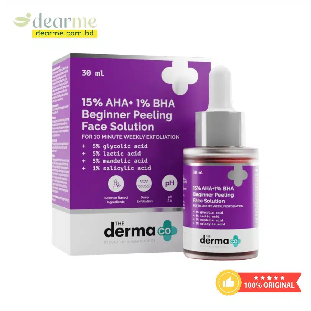 The Derma Co 15% AHA + 1% BHA Beginner Face Peeling Solution 30ml