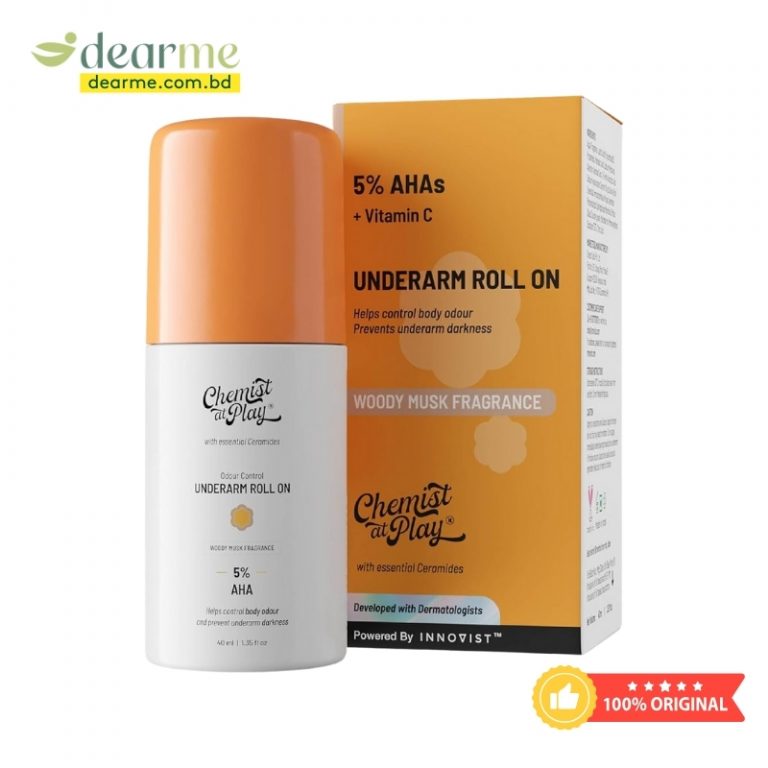 Chemist At Play UnderArm 5% AHA Roll-On ( Woody Musk Fragrance)