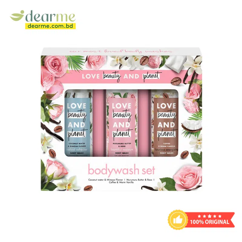 Love Beauty Planet Set Of 3 Indulgent Body Wash Gift Set 100 ml each