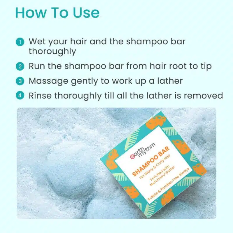 Earth Rhythm Murumuru Butter For Wavy and Curly Hair Shampoo Bar Cardboard Tames Frizz 3 rotated e1742819109989