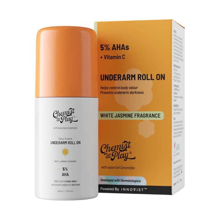 Chemist At Play UnderArm 5% AHA Roll-On ( White Jasmine Fragrance )
