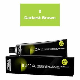 Loreal Professionnel Paris INOA Ammonia-free Permanent Hair Color -2 (Darkest Brown)