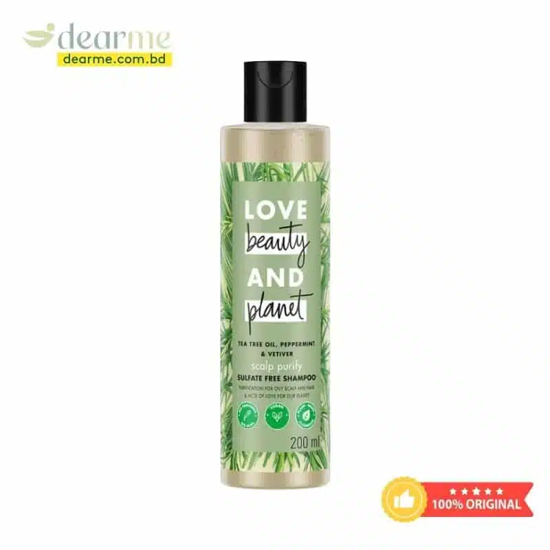 Love Beauty Planet Tea Tree Peppermint Vetiver Clarifying Shampoo No Sulphates