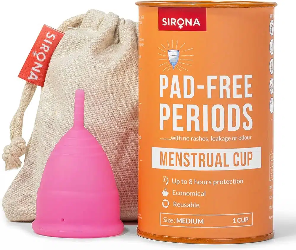 Sirona Reusable Menstrual Cup for Women Medium Size