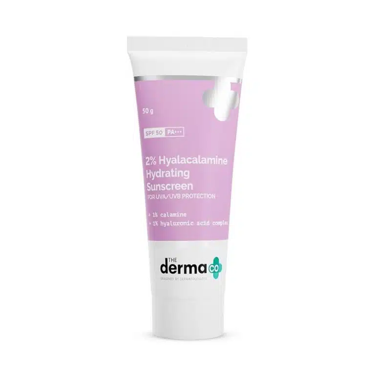 The Derma Co 2% Hyalacalamine Hydrating Sunscreen 50g