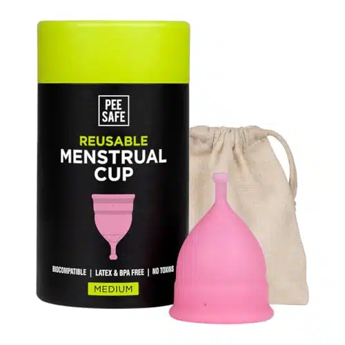 Pee Safe Reusable Menstrual Cup for Women | Medium Size with Pouch