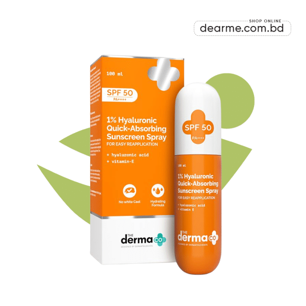The Derma Co 1% Hyaluronic Quick- Absorbing Sunscreen Spray 100ml