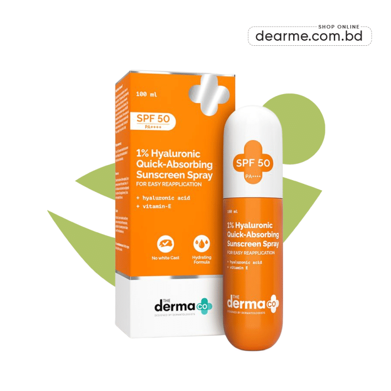 The Derma Co 1% Hyaluronic Quick- Absorbing Sunscreen Spray 100ml