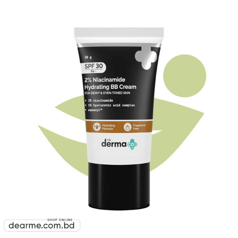 The Derma Co 2% Niacinamide Hydrating BB Cream with 1% Hyaluronic Acid Complex & Aquaxyl™ 30g
