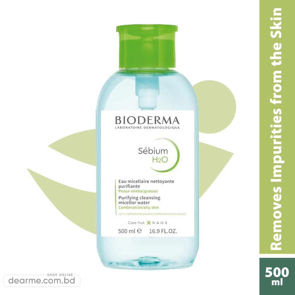 Bioderma Sebium H2O Micellar Waterf or Combination to oily skin Acne-prone skin 500ml