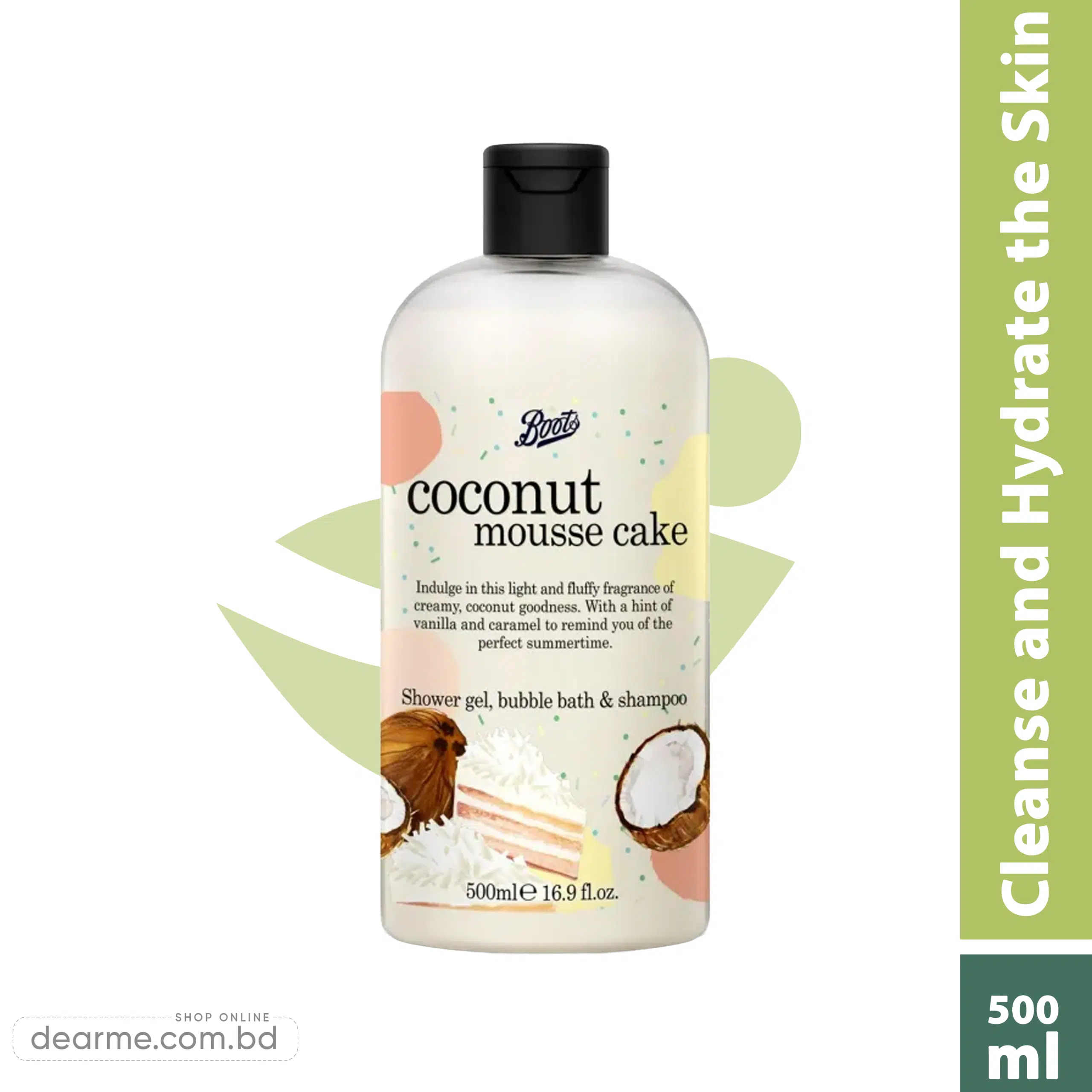 Boots Coconut Mousse Cake Shower Gel, Bubble Bath & Shampoo