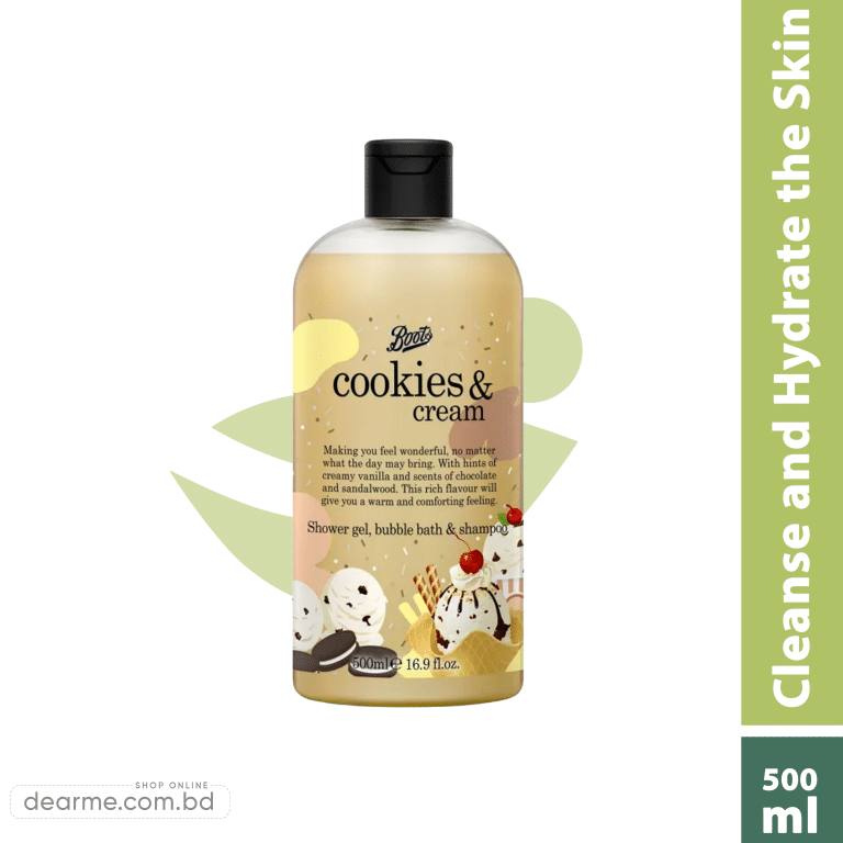 Boots Cookies & Cream Shower Gel, Bubble Bath & Shampoo