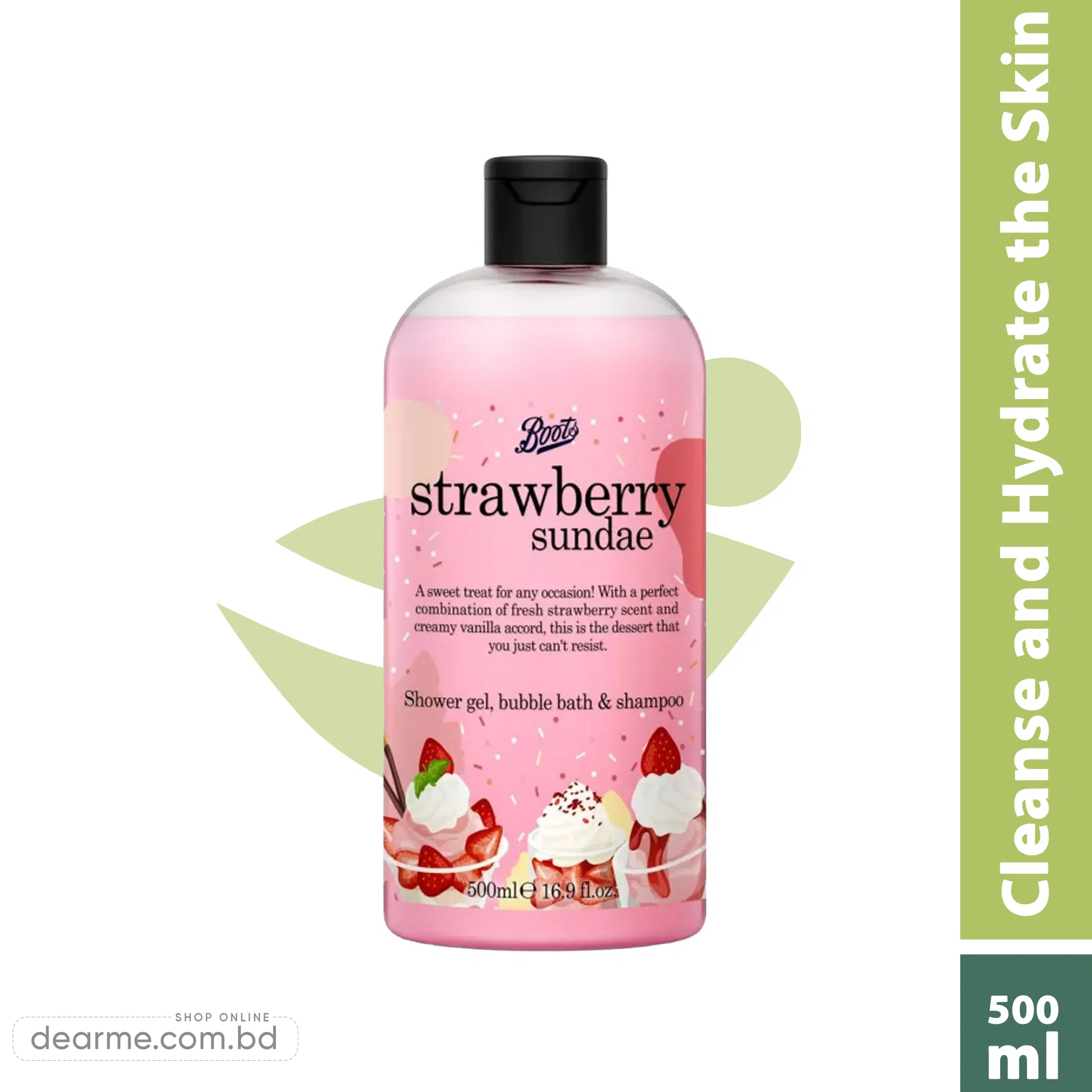 Boots Strawberry Sundae Shower Gel, Bubble Bath & Shampoo