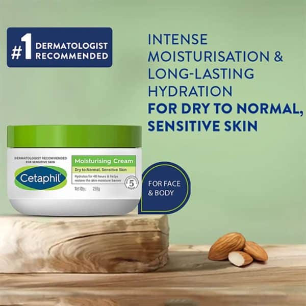 Cetaphil Moisturising Cream Very Dry to Dry Sensitive Skin – 250gm