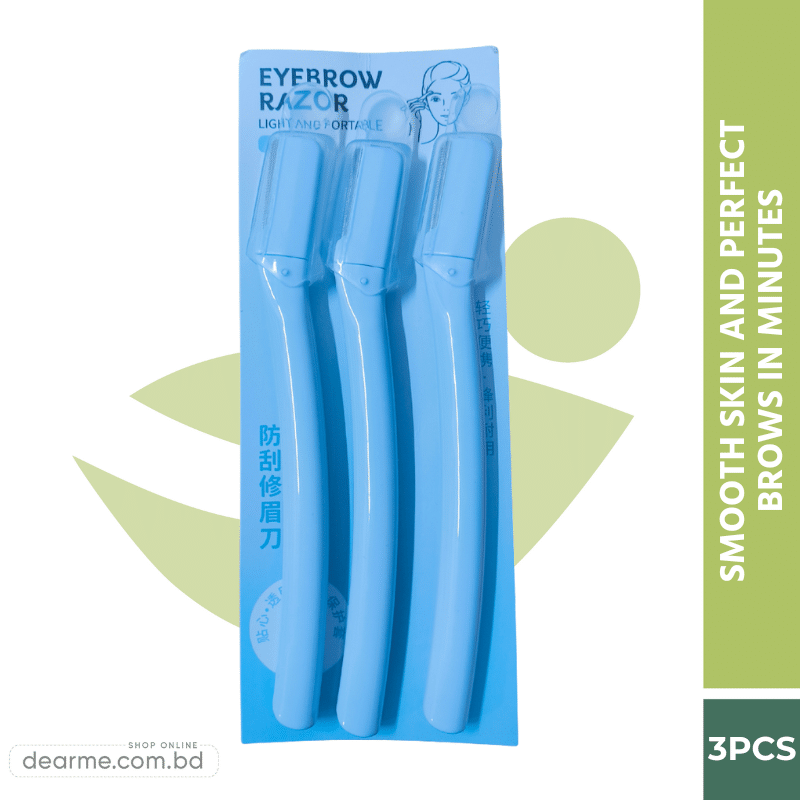 LMLTOP Eyebrow and Facial Razor (Pack Of 3 Pcs) – Sky blue