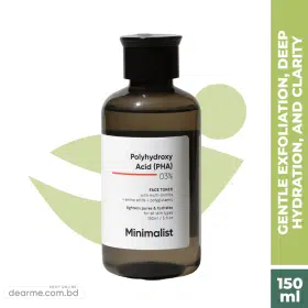 Minimalist Polyhydroxy Acid (PHA) 3% Face Toner 150ml