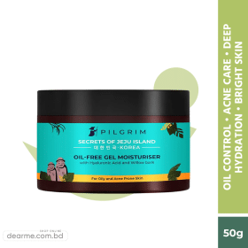 Pilgrim Oil free Gel Moisturizer for Oily Skin with Hyaluronic Acid & Willow Bark