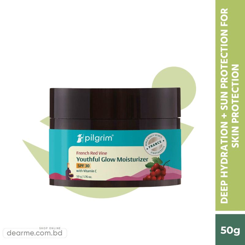 Pilgrim Red Vine Face Cream SPF 30 with Vitamin C & Rosehip Oil (PA+++)- 50g