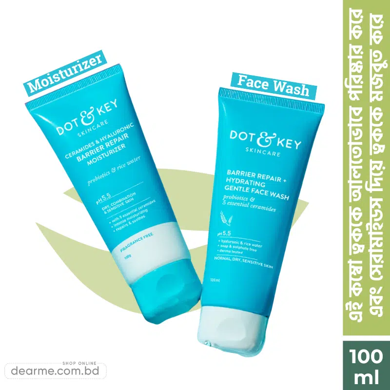 Dot & Key Barrier Repair + Hydrating Gentle Face Wash & Oil-Free Moisturizer