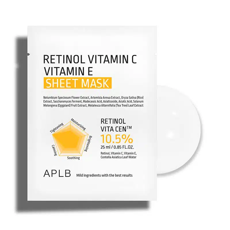 APLB Retinol Vitamin C Vitamin E Sheet Mask 25ml