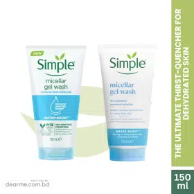 Simple Water Boost Micellar Facial Gel Wash 150ml (1)