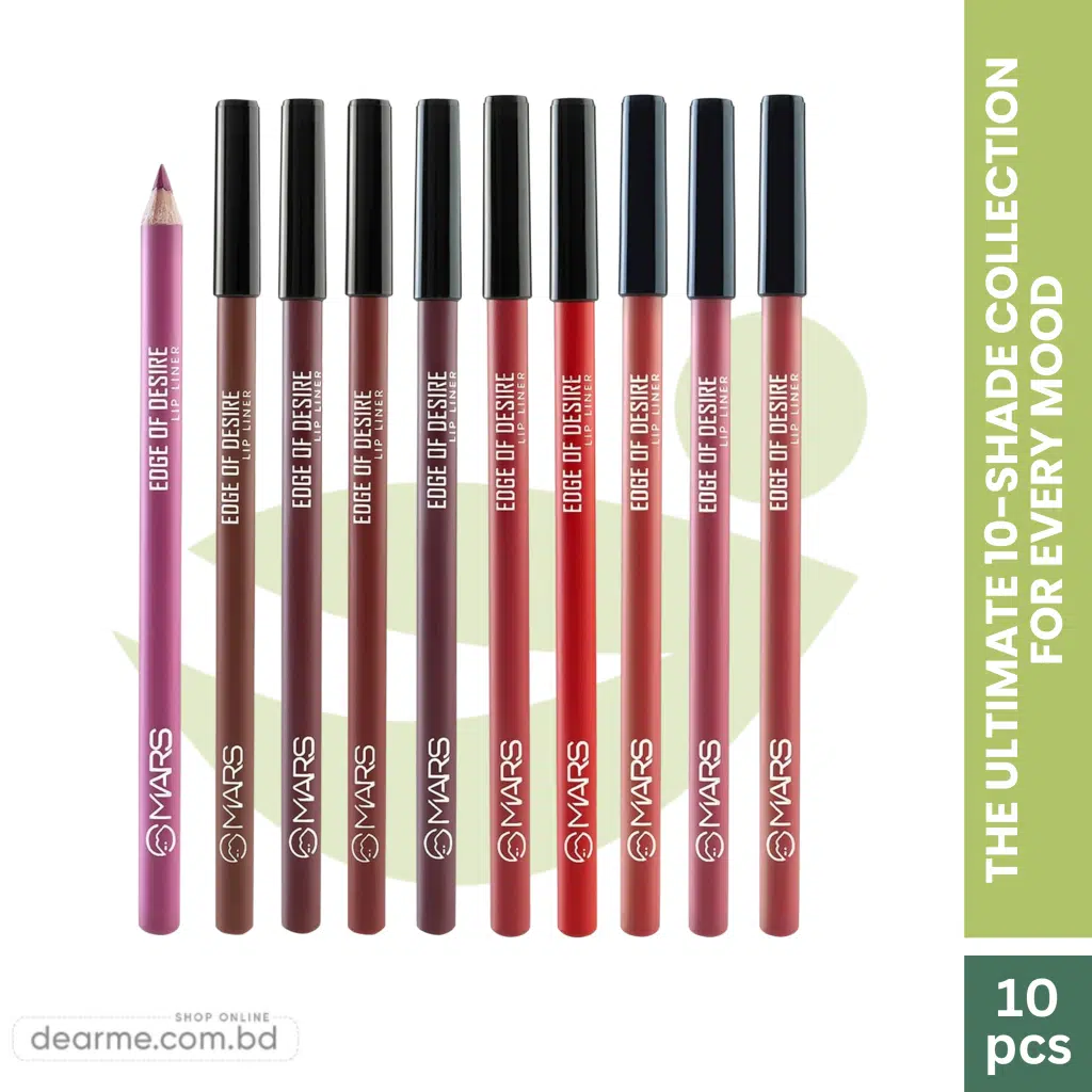 Mars Edge of Desire Lip Liner Pencil Set – 10pcs