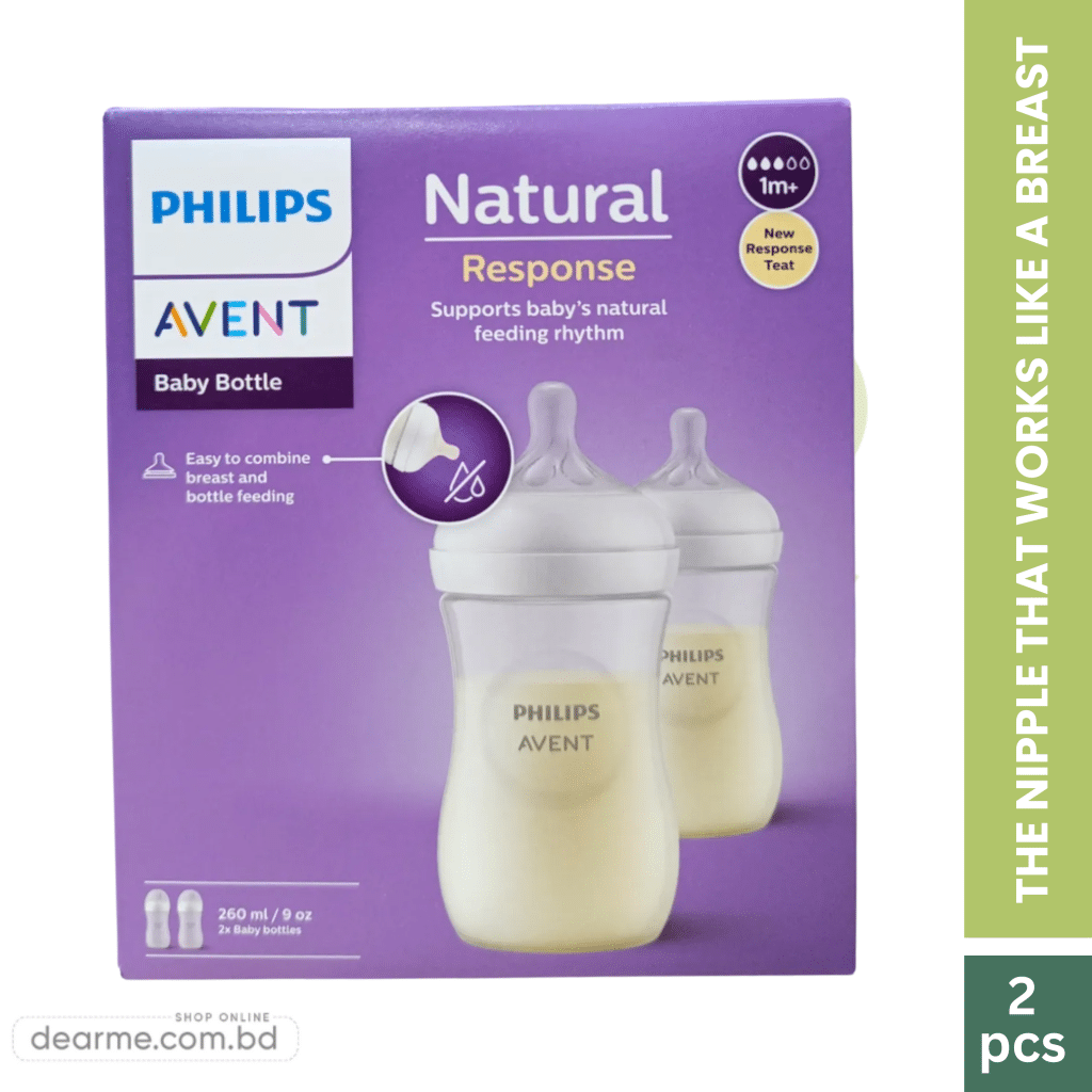 Philips Avent Natural Response Feeding Bottle (260ml9oz) – 2 Pack
