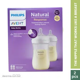Philips Avent Natural Response Feeding Bottle (260ml9oz) – 2 Pack