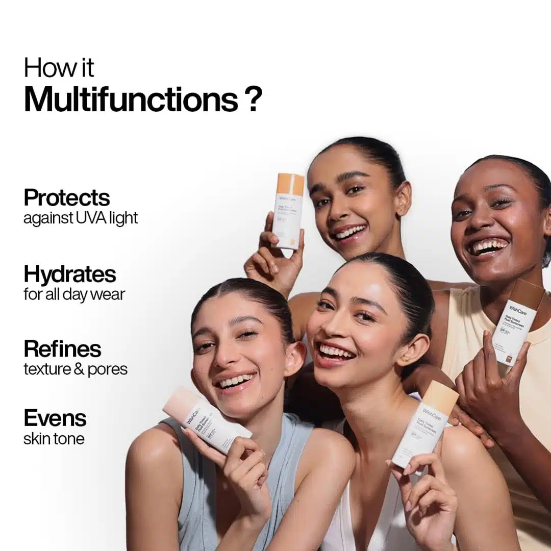 WishCare Daily Fluid Tinted Sunscreen SPF50 PA 3