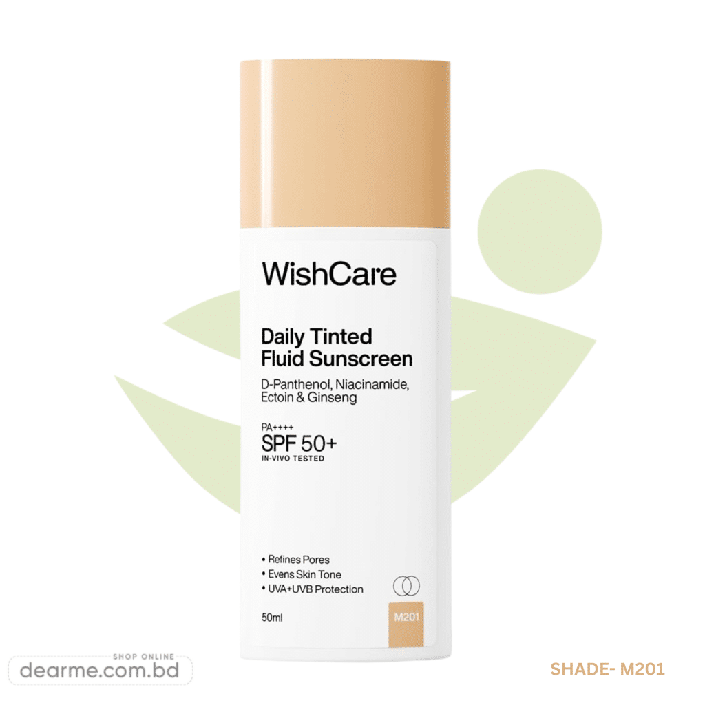 WishCare Daily Fluid Tinted Sunscreen SPF50 PA M201